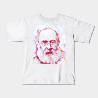 Anthony Trollope Portrait | Anthony Trollope Artwork Line Art Kids T-Shirt